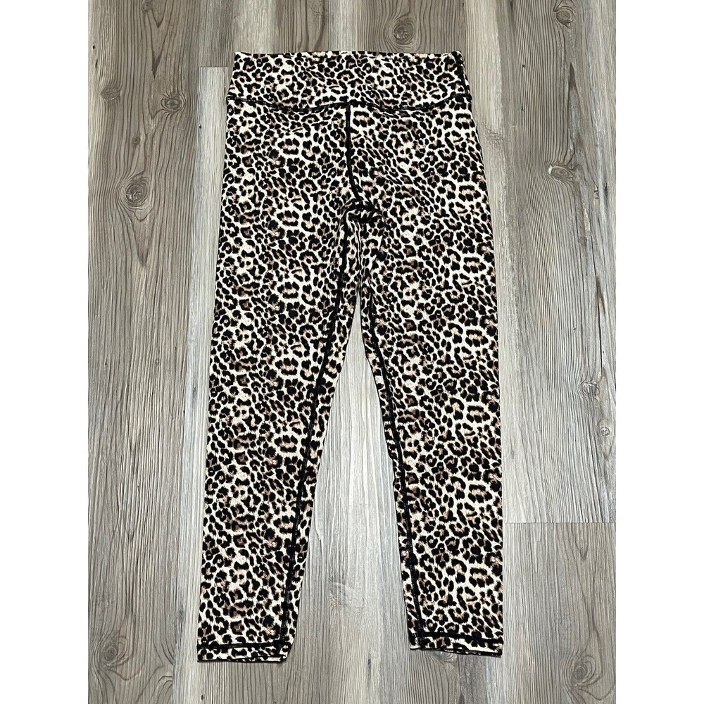 Zyia Active Womens Size 8-10 Leopard Print Scrunchy What 7/8 Leggings Stretch